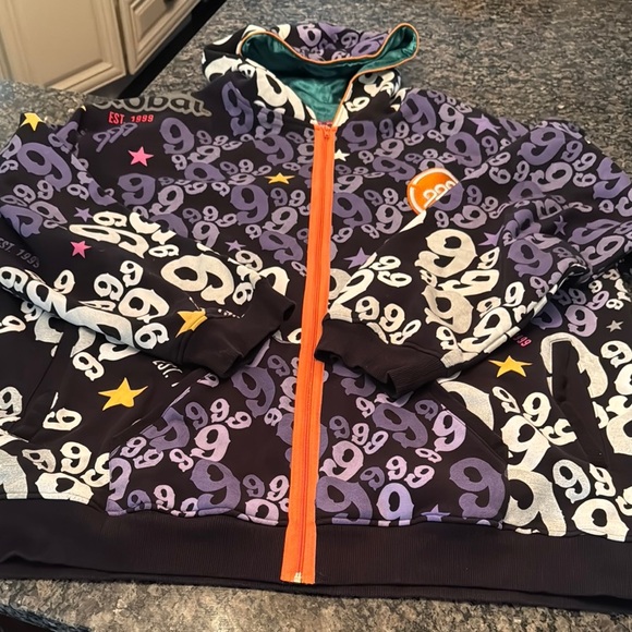 Gino Green global rare vintage hoodie Jacket full of 9’s EUC 5X - Picture 14 of 15